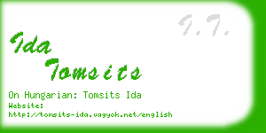 ida tomsits business card